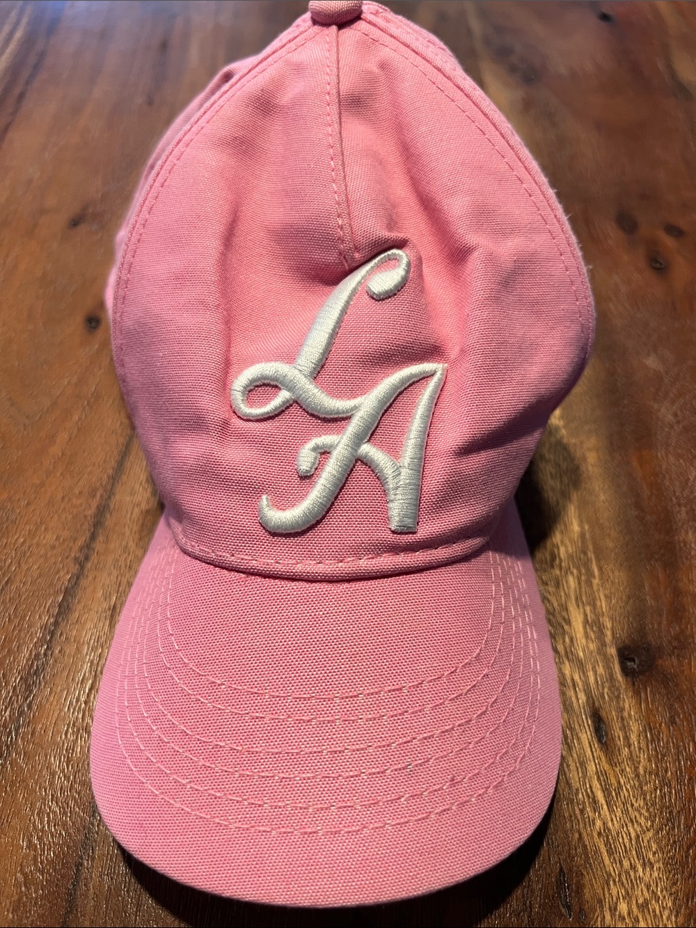 H&M Pink Kids Baseball Cap with White 'LA' Embroidery